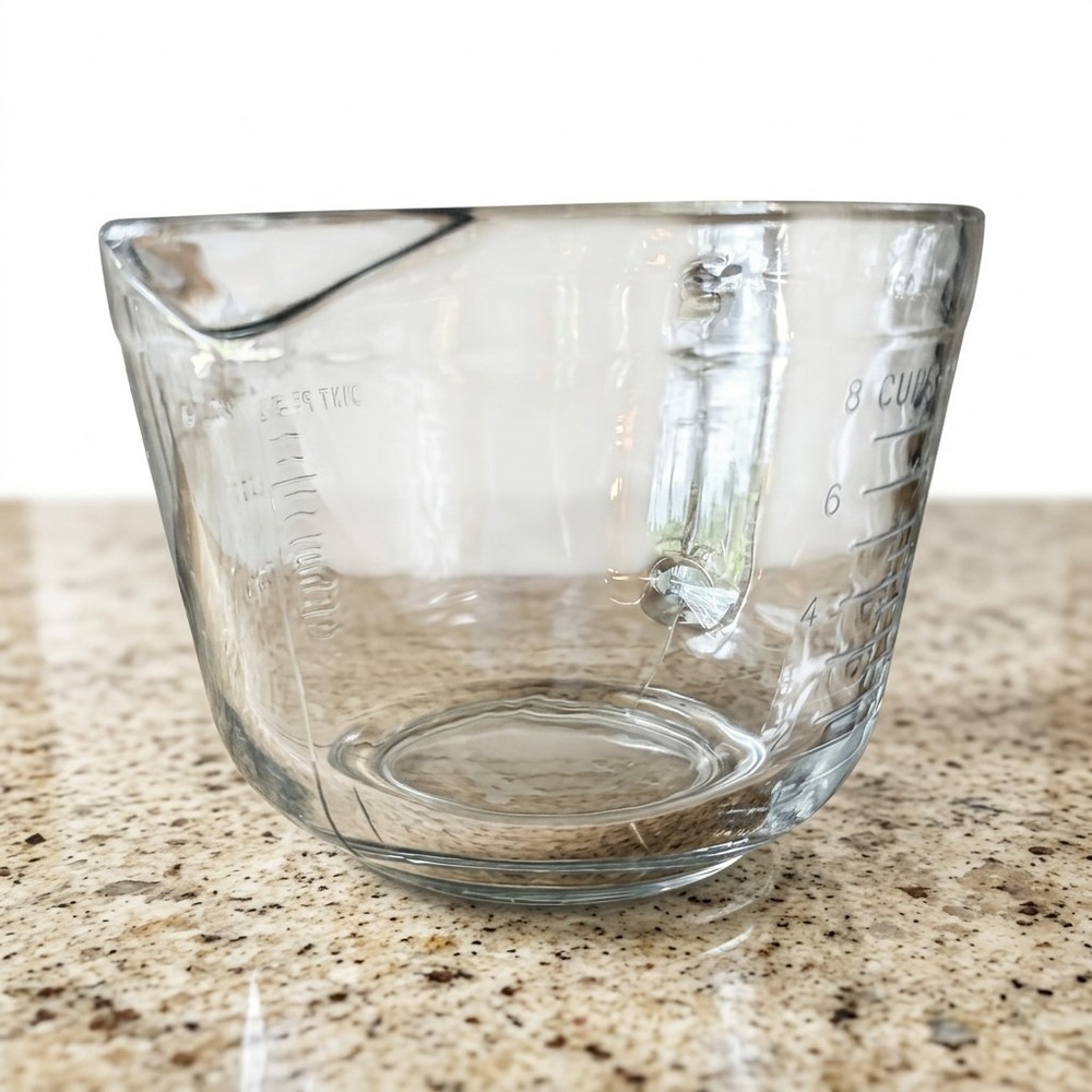 Vintage Anchor Hocking Fire King 8 Cup 2 Qt Batter Bowl Measuring Pour Spout - Picture 3 of 10